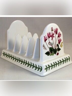 Portmeirion Botanic Garden ceramic toast rack Letter Holder Speedwell Daisy Look